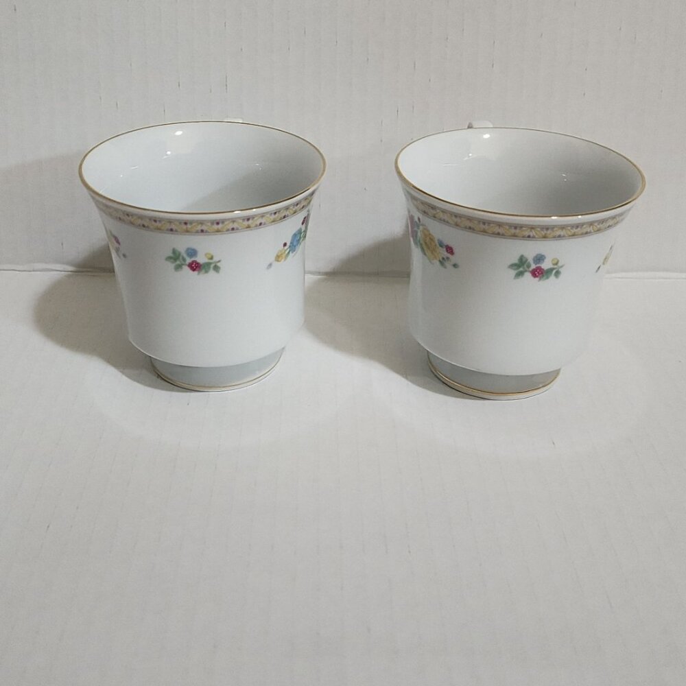 Crown Ming Fine China Jian Shiang Tranquility Footed Cup White Floral - Picture 6 of 8